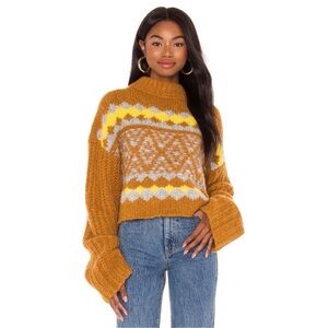Free People Alpine Pullover Cinnamon Toast Combo Size Medium